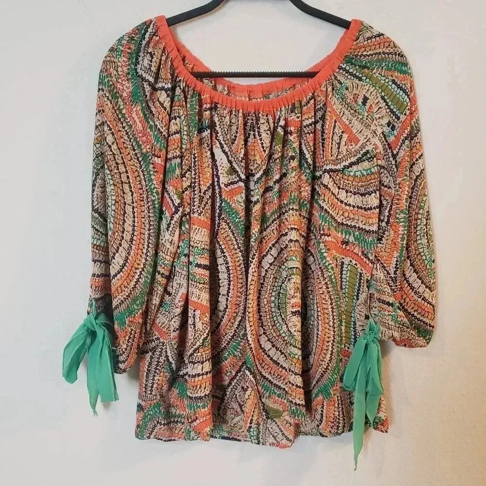 Umgee‎ Print Off Shoulder Top